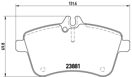 A.B.S. P 50 057 BREMBO BREMSBELÄGE, RICHTUNGSGEBUNDEN Bremsbelagsatz, Scheibenbremse